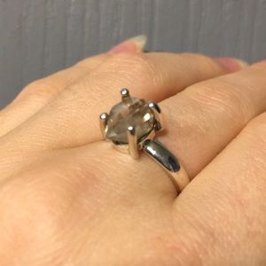 Sterling Silver Herkimer Diamond Ring